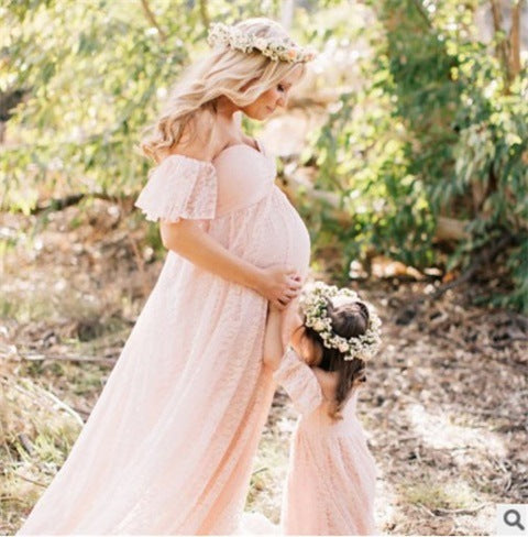 One-Shoulder Lace Maternity Dress: The Perfect Blend of Style and Comfort