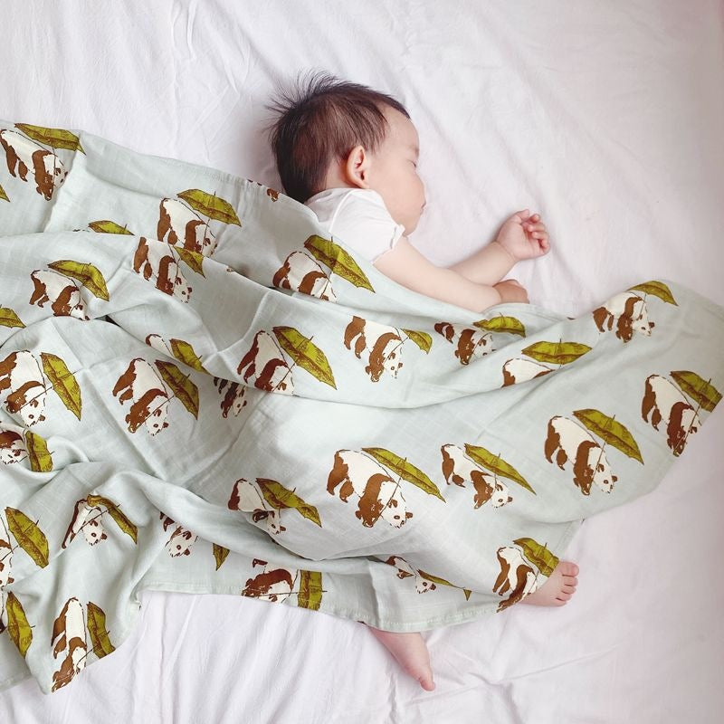 Wrap Your Baby in Comfort with Our Soft Baby Bamboo Cotton Gauze Blanket
