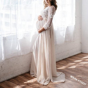 Lace & Chiffon Maternity Dress - Elegance and Comfort Combined